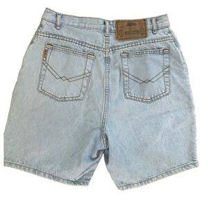 Gitano Jean Mom Shorts Button Fly Vintage Sz 14 Light Wash High Waist